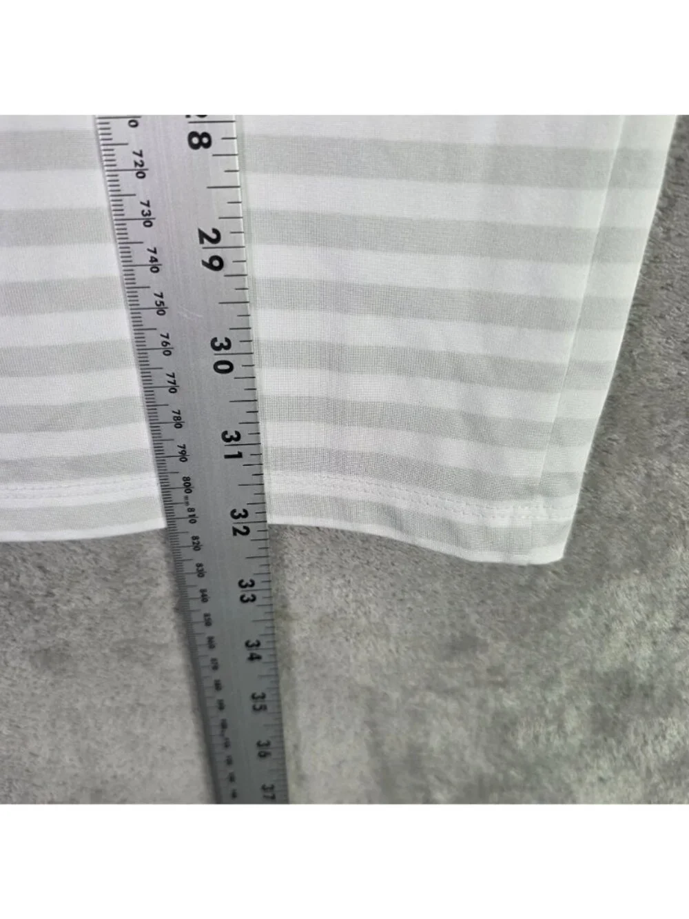 Mens Nike Golf Gray & White Striped Dri Fit Polo Shirt Short Sleeve Size XXL